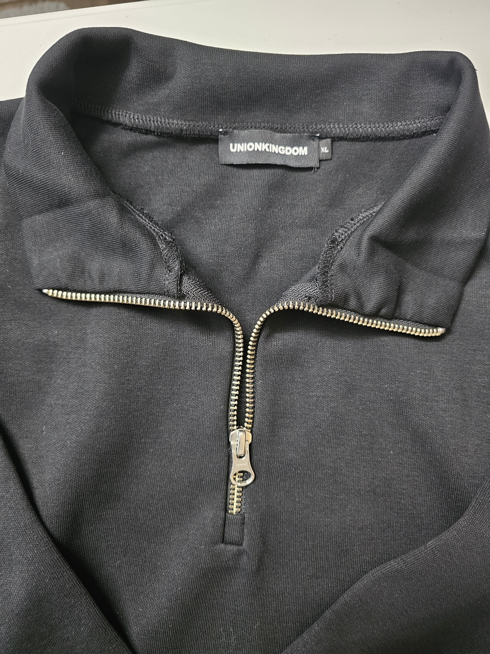 UNIONKINGDOM Black Half-Zip Pullover Jacket For Man
